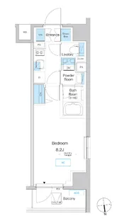 プレディアコート小岩【8階】の間取り