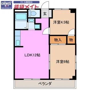 エイトマンション【4階】の間取り