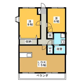 ジュピターIWATA【2階】の間取り