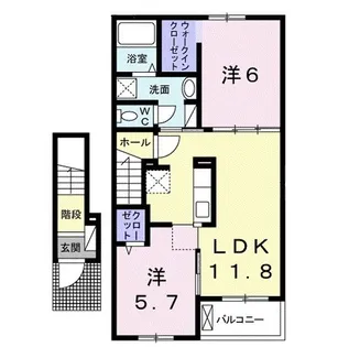 ラ ルーチェ【2階】の間取り