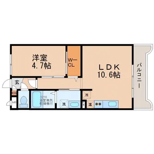 ミューティ駅西【1階】の間取り
