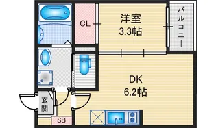 ハーモニーテラス中島町【3階】の間取り