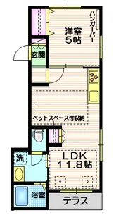BlueForest下目黒【1階】の間取り