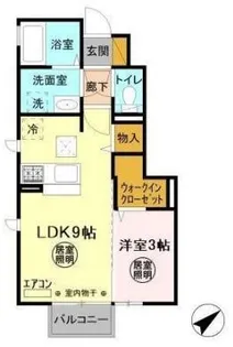 プリムールB【1階】の間取り