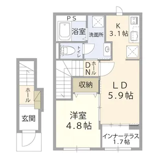 ダイヤ117下条【2階】の間取り