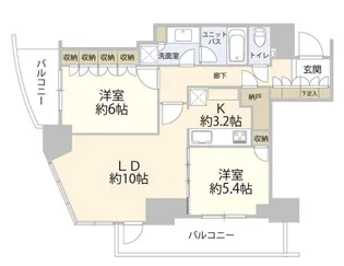パークコート乃木坂ザタワー【5階】の間取り