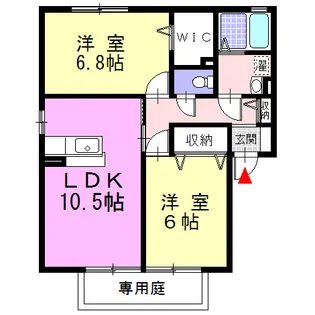 ソレイユ上大井【2階】の間取り