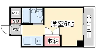 朝日プラザ梅田北デラリブジェ【4階】の間取り