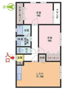 サントネージュII【2階】の間取り