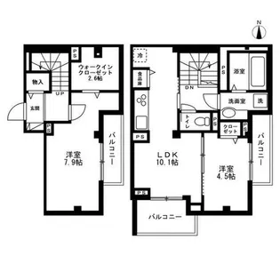 ロージィ赤羽【4階】の間取り