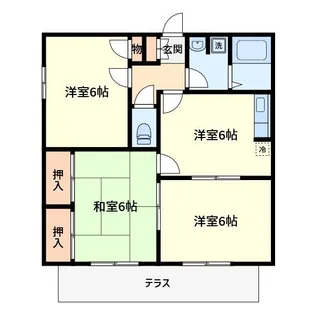 ヴィラコート2番館【1階】の間取り