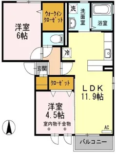 FLAT CIMA【2階】の間取り
