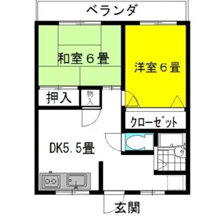 壱番館・飛龍【2階】の間取り
