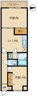 モアクレスト飛鳥【2階】の間取り