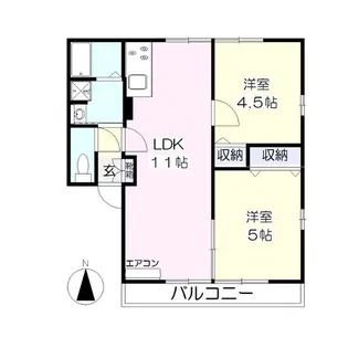 ロジュマンParc【2階】の間取り