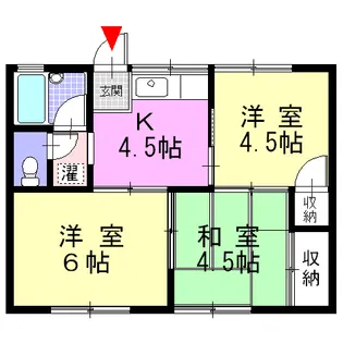 コーポ桑ノ木【2階】の間取り