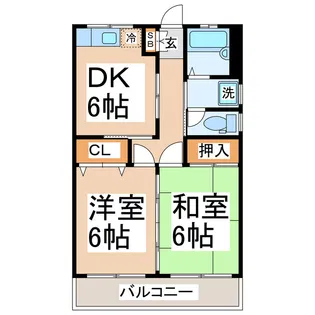 コーポコサイ【2階】の間取り