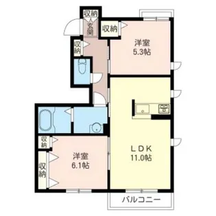 レフアB【1階】の間取り