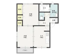 シャトル輝北B(3月末退去予定)【1階】の間取り