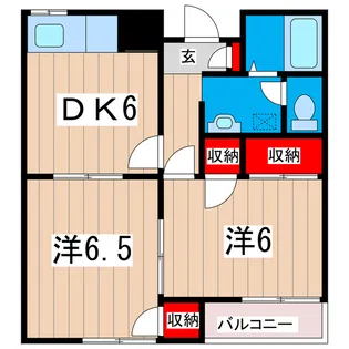 久慈積豊ハイツ【2階】の間取り
