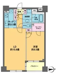 カスタリア高輪【8階】の間取り