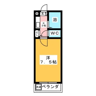 水神パークハイツ【3階】の間取り