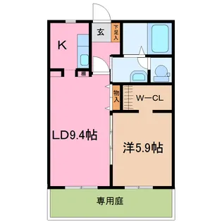 イースト ヒルズ【1階】の間取り