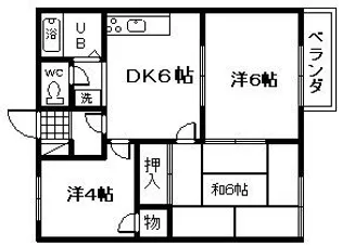 メゾンド・アリエス B棟【2階】の間取り