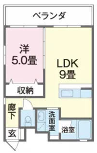 かりゆしアパート(O)【3階】の間取り