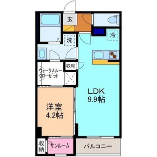 ボワ・ヴィラージュ【3階】の間取り