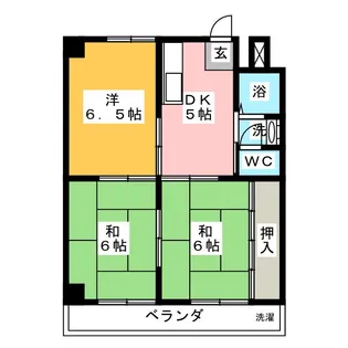サンハイツマンション【4階】の間取り