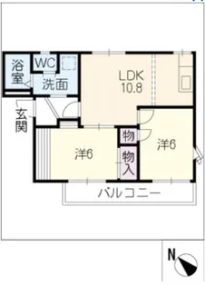 ドミールN【2階】の間取り