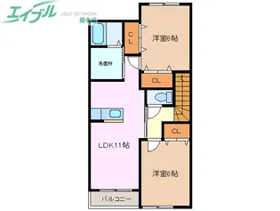 ダンディライオンA棟【2階】の間取り