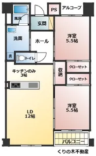 鳥生レジデンスI【4階】の間取り