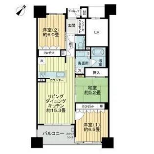 サーパス中央町弐番館【2階】の間取り