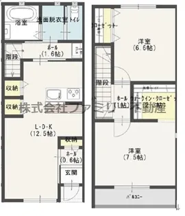 トラビス水戸新原【1階】の間取り