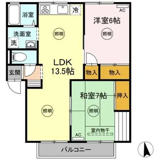 カーサM【2階】の間取り