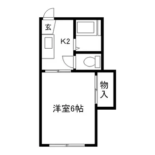 メゾンフォンテーヌB【1階】の間取り