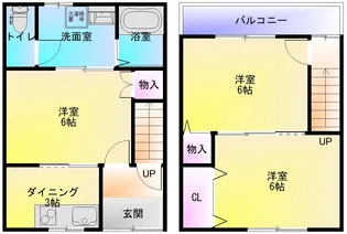 大阪府八尾市上尾町1【一戸建】の間取り