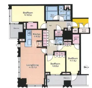 ブランズ千代田富士見【12階】の間取り