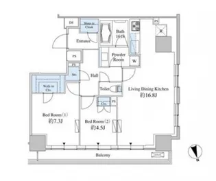 ベルファース芝浦タワー【20階】の間取り