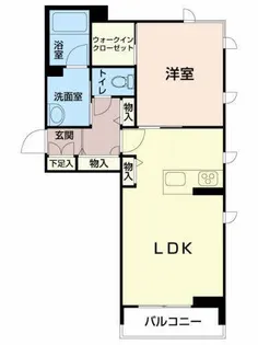 ベレオ鳴神【1階】の間取り