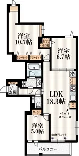 L’s Plus 豊玉南【1階】の間取り