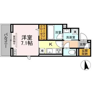 1Kの間取り画像