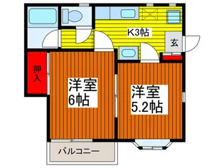 ビクトリアハイツ【2階】の間取り