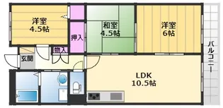 コートボナール【4階】の間取り