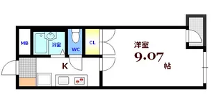 1Kの間取り画像