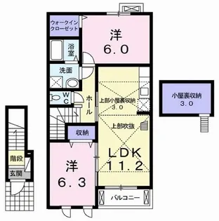 兵庫県多可郡多可町中区安坂【アパート】の間取り