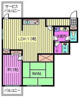 アーバンフラット天沼【1階】の間取り