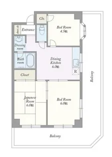 コートサイドベル【3階】の間取り